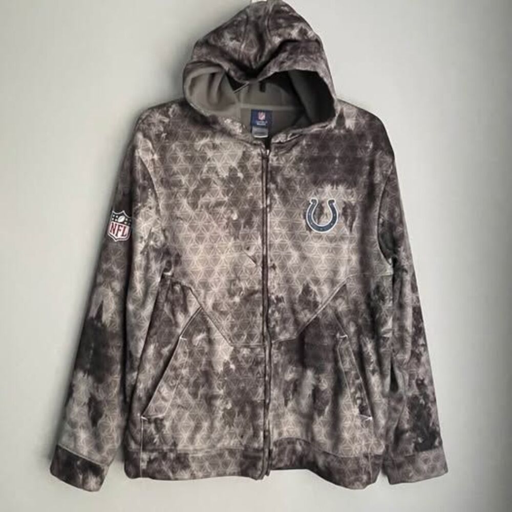 Indianapolis Colts Jacket Men's Size L Camo Reebok NFL